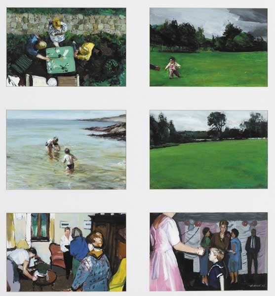 ADELHEIDSTR 10: R, A, B; CHILD AND FIELD; MAYO SEA; FIELD; PARTY; WEDDING DANCE, 1995 by Peter Fitzgerald (b.1956) at Whyte's Auctions