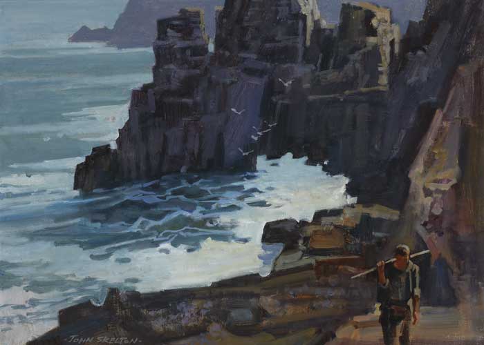 ABOVE THE COVE, ST. FINIAN'S BAY, COUNTY KERRY by John Skelton sold for �2,500 at Whyte's Auctions