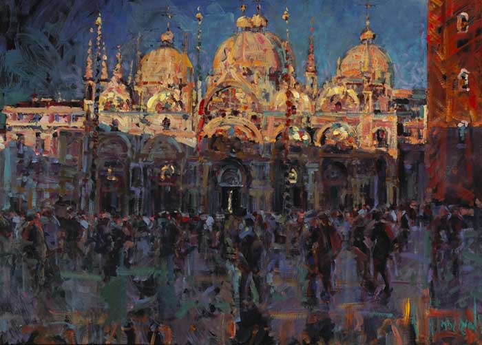 EVENING, SAN MARCO (SAINT MARK'S SQUARE) VENICE by Arthur K. Maderson sold for 4,400 at Whyte's Auctions
