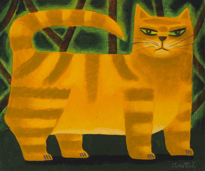 YELLOW CAT by Graham Knuttel (b.1954) at Whyte's Auctions