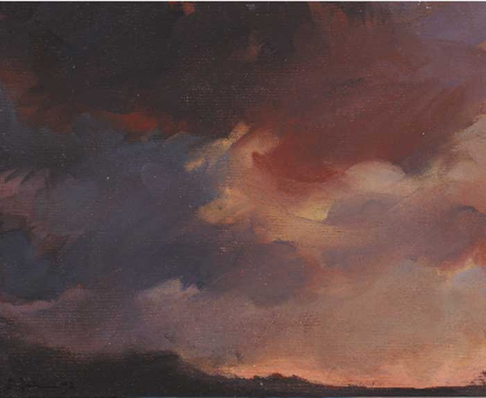 RED DONEGAL SKY and RED SKIES, COUNTY DOWN and TWO OTHER WORKS, 1992-93 (SET OF FOUR) by Tracey Quinn (b.1965) at Whyte's Auctions