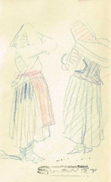 TWO WOMEN IN APRONS CONVERSING by Mary Swanzy HRHA (1882-1978) at Whyte's Auctions
