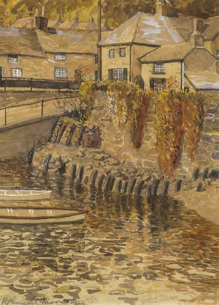 OLD COTTAGES, NEWLYN, CORNWALL, 1942 by Robert James Enraght-Moony RBA (1869-1946) at Whyte's Auctions