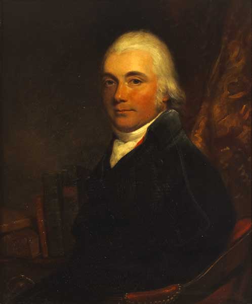 THREE-QUARTER LENGTH PORTRAIT OF A GENTLEMAN SEATED IN A RED LEATHER CHAIR, c.1800 at Whyte's Auctions