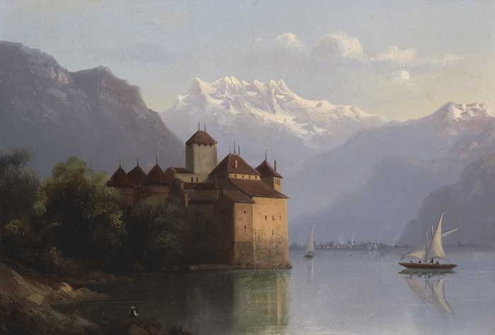 CHÂTEAU DE CHILLON ON LAKE GENEVA, NEAR MONTREAUX, SWITZERLAND, c.1880's-1900 at Whyte's Auctions