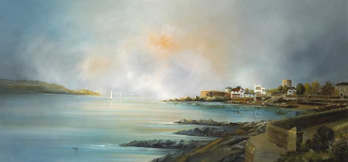 VIEW AT JOYCE'S TOWER, SANDYCOVE, 1986 by Brendan Hayes  at Whyte's Auctions