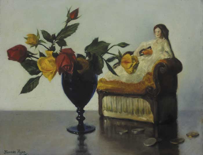 ROSES AND RECLINING LADY, 1968-9 by Thomas Ryan PPRHA (b.1929) at Whyte's Auctions