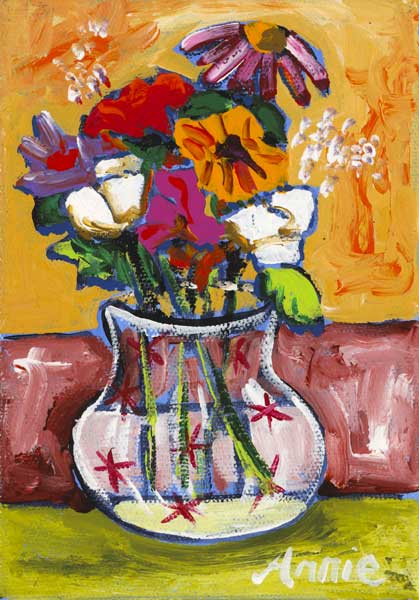STILL LIFE WITH FLOWERS by Annie Robinson (b.1954) at Whyte's Auctions