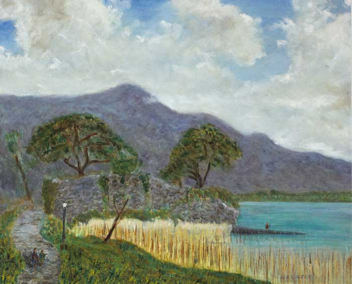 LAKE HOTEL (I) by Pierce Hackett (b.1936) at Whyte's Auctions