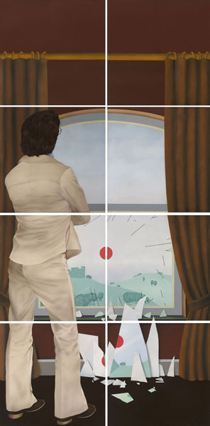 MAN WITH A MAGRITTE, 1973 by Robert Ballagh (b.1943) at Whyte's Auctions