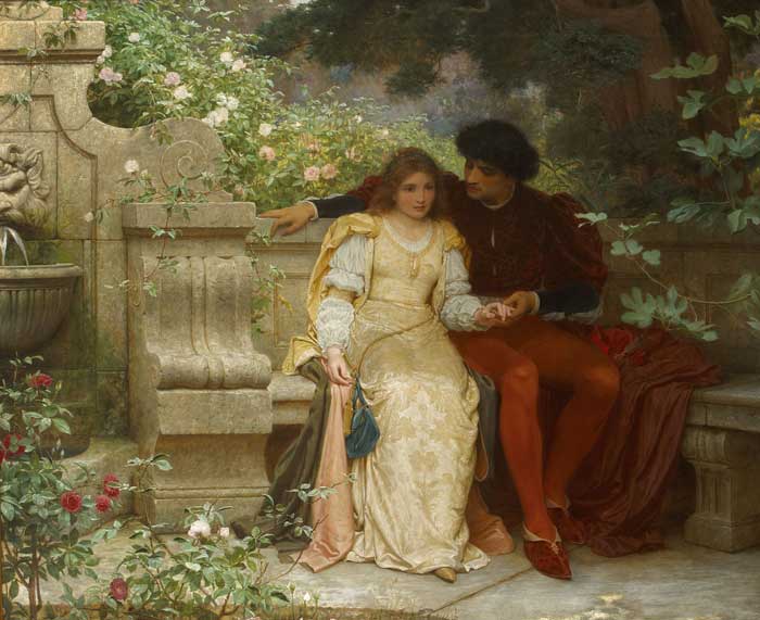 LOVERS IN A GARDEN by Charles Edward Perugini sold for �48,000 at Whyte's Auctions