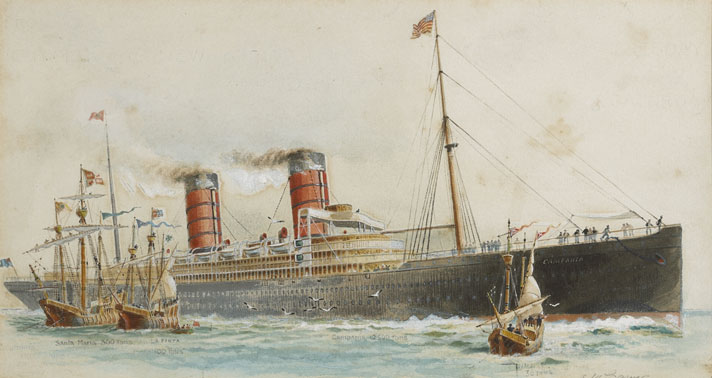 RMS CAMPANIA by Joseph William Carey RUA (1859-1937) at Whyte's Auctions