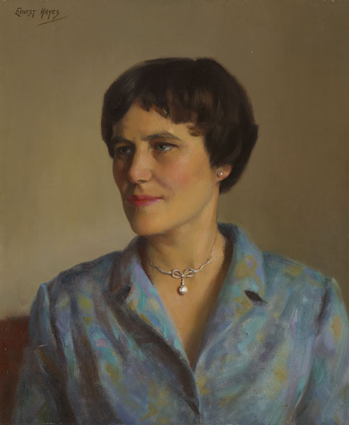 PORTRAIT OF THE ARTIST'S WIFE, HILDEGARD HAYES by Ernest Columba Hayes RHA (1914-1978) RHA (1914-1978) at Whyte's Auctions