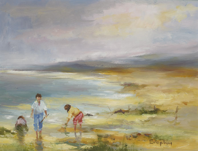 A SANDY BEACH by Elizabeth Brophy (1926-2020) at Whyte's Auctions