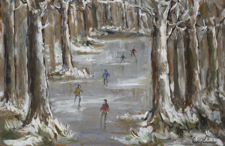 SKATING IN THE PARK by Gladys Maccabe MBE HRUA ROI FRSA (1918-2018) at Whyte's Auctions