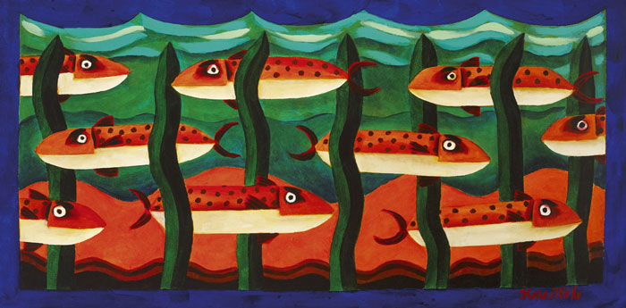 SHOAL OF FISH by Graham Knuttel (b.1954) at Whyte's Auctions