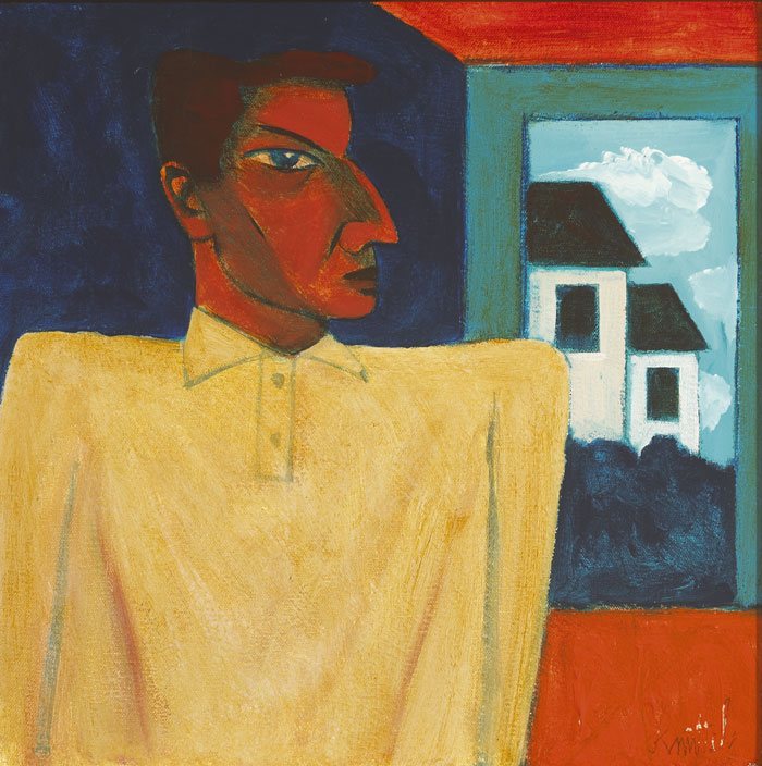 SELF PORTRAIT BY A WINDOW by Graham Knuttel (b.1954) at Whyte's Auctions