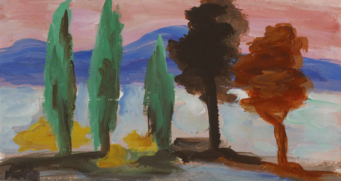 SUNSET WITH TREES by Markey Robinson (1918-1999) at Whyte's Auctions