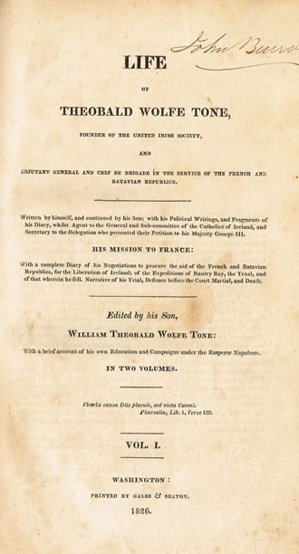 1826: Life of Theobald Wolfe Tone at Whyte's Auctions