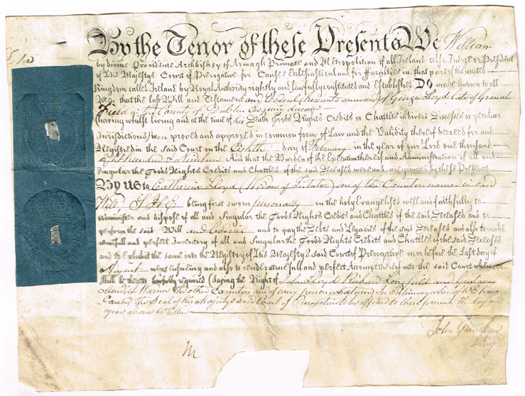 19th-20th Century: Another collection of deeds, indentures and reciepts at Whyte's Auctions