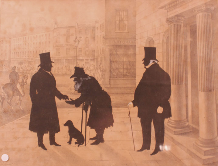 19th Century (Irish School) silhouette of Father Theobald Mathew in Cork City at Whyte's Auctions