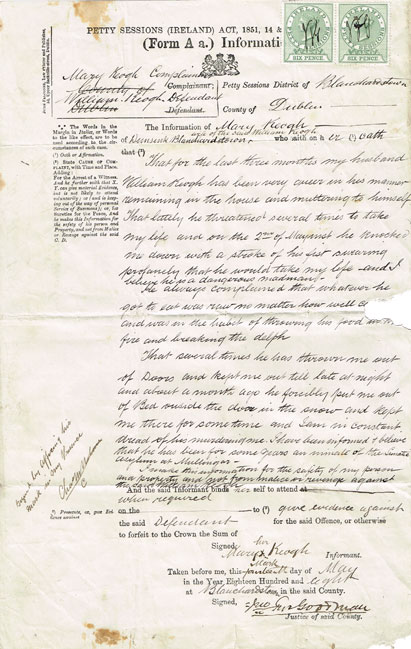 1870s: Lucan Petty Court summons and legal documents collection 
 at Whyte's Auctions