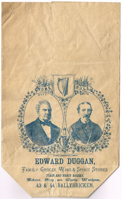 19th Century: Limerick Home Rule paper grocery bags collection at Whyte's Auctions