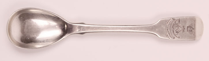 19th Century: Irish regimental cutlery including silver Leitrim Rifles salt spoon at Whyte's Auctions
