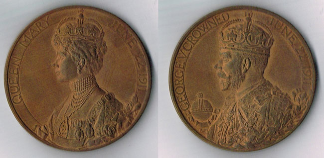 1902 and 1911 Coronations of Edward VII and George V commemorative medals. at Whyte's Auctions