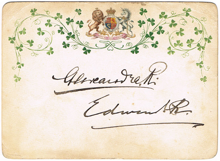 1903: Edward VII visit to Ireland autographs at Whyte's Auctions