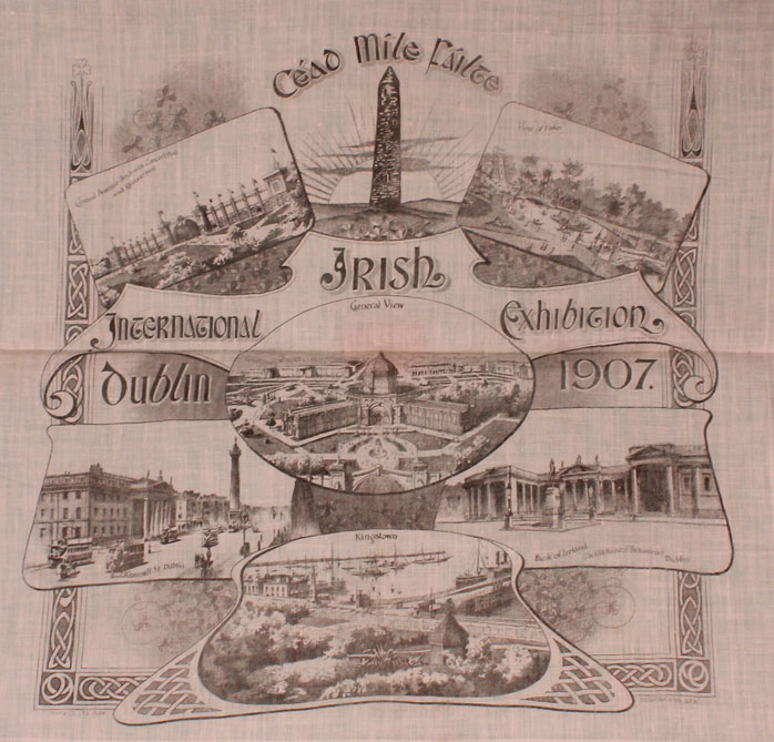 1907: Irish International Exhibition handkerchief at Whyte's Auctions
