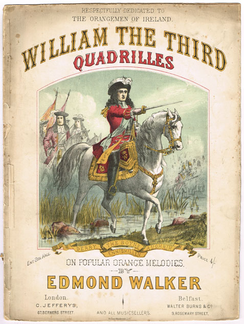 19th Century: 'William the Third Quadrilles' Unionist sheet music at Whyte's Auctions