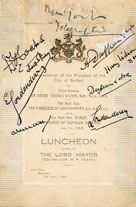 1920 (7 April) Freedom of Belfast Henry Hughes Wilson signed menu card at Whyte's Auctions
