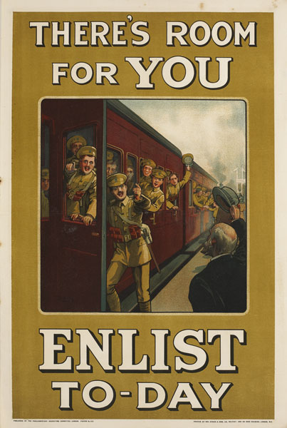 1914-18: First World War recruitment poster "There's Room For You" at Whyte's Auctions
