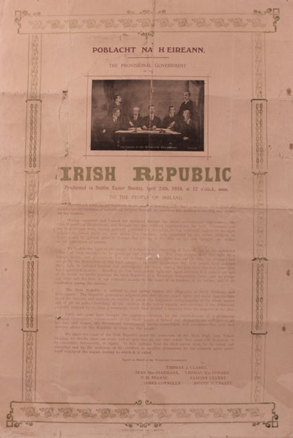 circa 1917: Limerick edition of the Proclamation of the Irish Republic at Whyte's Auctions