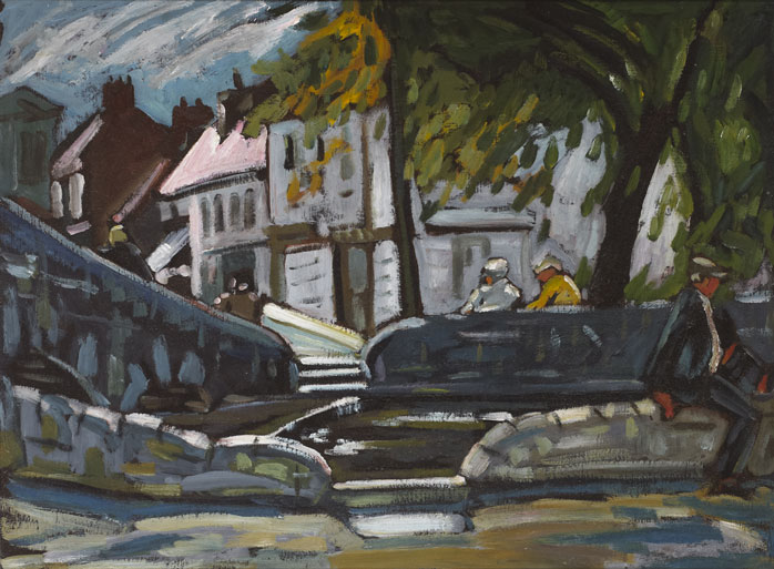 THE MALL, WESTPORT, COUNTY MAYO, c.1960s by Kitty Wilmer O'Brien sold for �4,000 at Whyte's Auctions