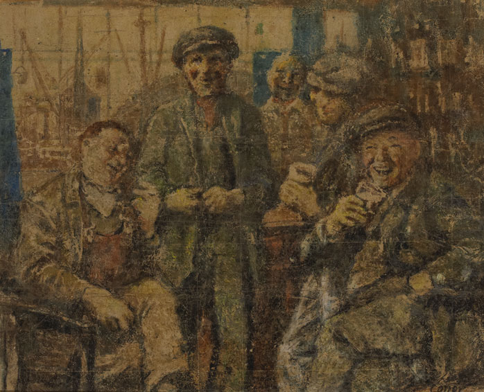 DOCKERS, c.1920s by William Conor OBE RHA RUA ROI (1881-1968) at Whyte's Auctions