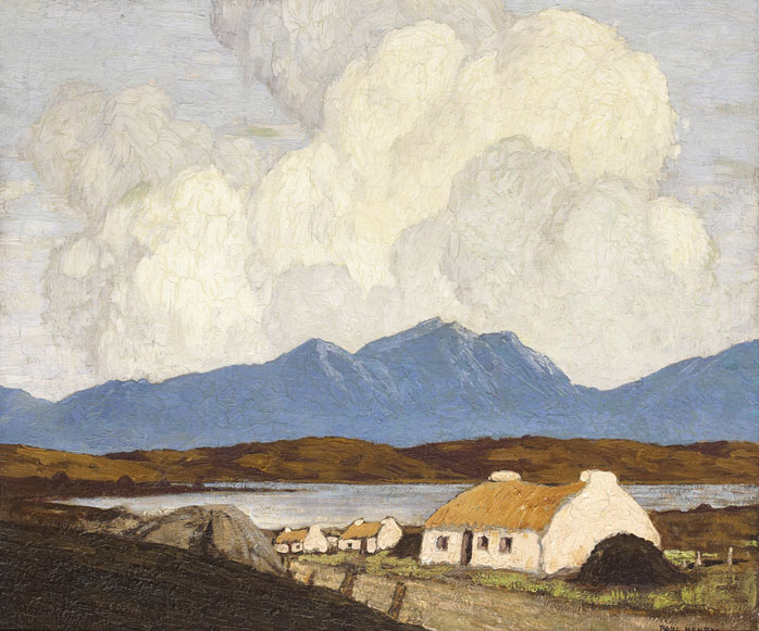 COTTAGES, WEST OF IRELAND by Paul Henry sold for 56,000 at Whyte's Auctions