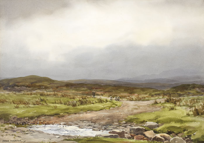 A MOUNTAIN ROAD, COUNTY DONEGAL by Frank Egginton RCA (1908-1990) at Whyte's Auctions