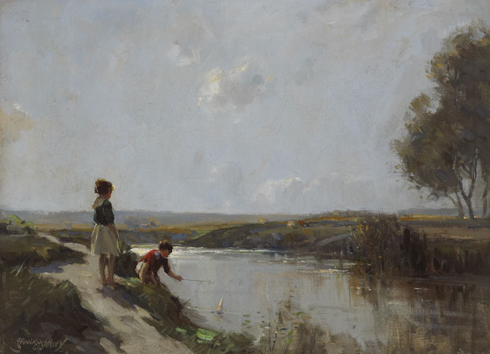 ON THE RIVER BANN, COUNTY ANTRIM by Frank McKelvey sold for �10,000 at Whyte's Auctions