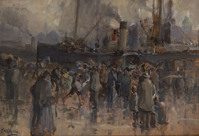 LIVERPOOL DOCKS by James Humbert Craig sold for 6,200 at Whyte's Auctions