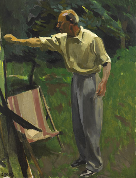 PAINTING IN A GARDEN by William John Leech RHA ROI (1881-1968) at Whyte's Auctions
