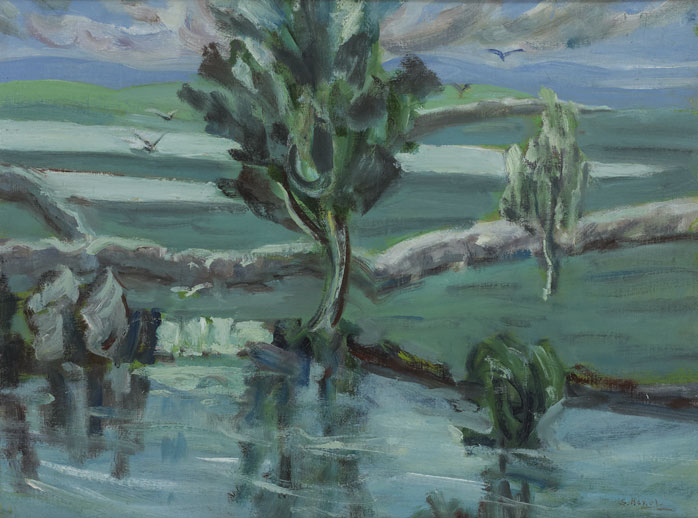 FLOODS, ENNIS, COUNTY CLARE by Grace Henry HRHA (1868-1953) at Whyte's Auctions