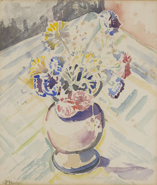 STILL LIFE WITH VASE OF FLOWERS by Father Jack P. Hanlon (1913-1968) at Whyte's Auctions