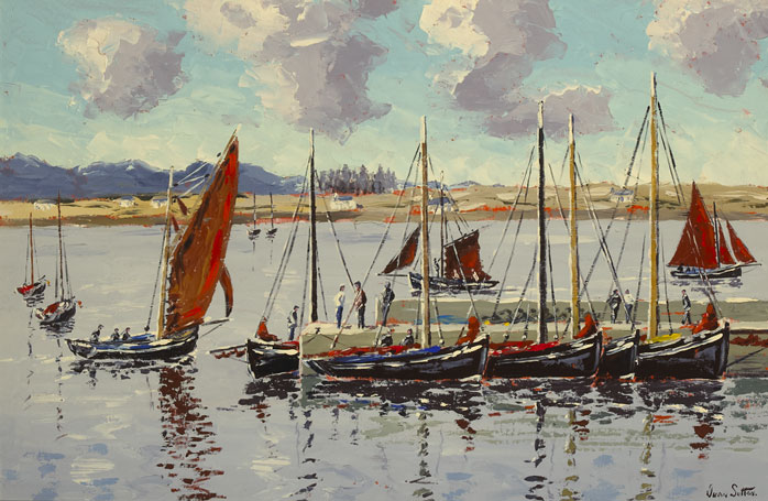 GALWAY HOOKER FESTIVAL, ROUNDSTONE, COUNTY GALWAY by Ivan Sutton (b.1944) at Whyte's Auctions