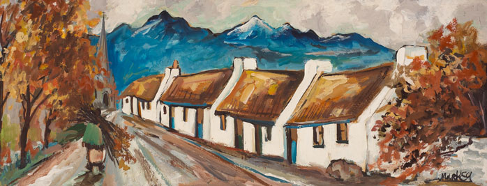 WINTER, MOURNE MOUNTAINS by Markey Robinson (1918-1999) at Whyte's Auctions