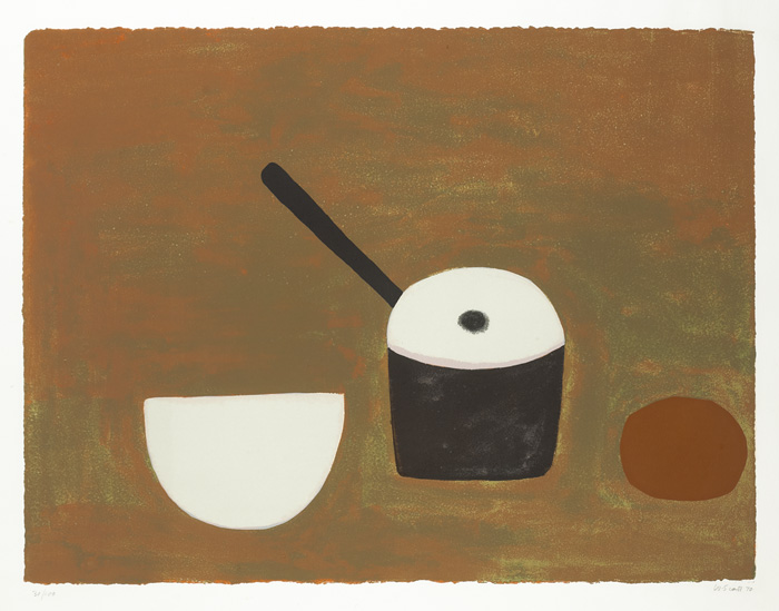 WHITE BOWL, BLACK PAN ON BROWN, 1970 by William Scott CBE RA (1913-1989) CBE RA (1913-1989) at Whyte's Auctions
