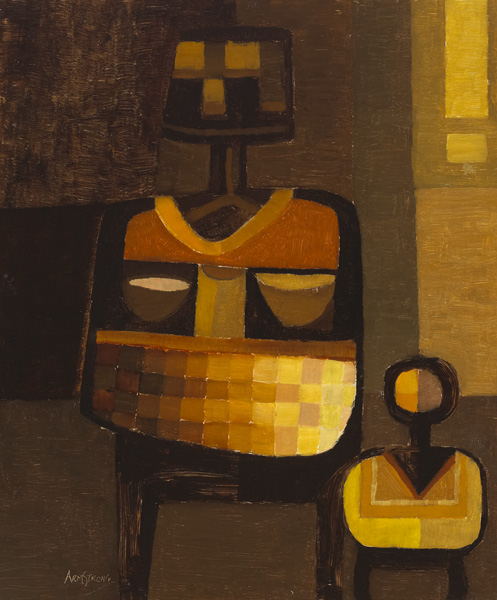 STILL LIFE, MOTHER AND CHILD, 1968 by Arthur Armstrong sold for �2,000 at Whyte's Auctions