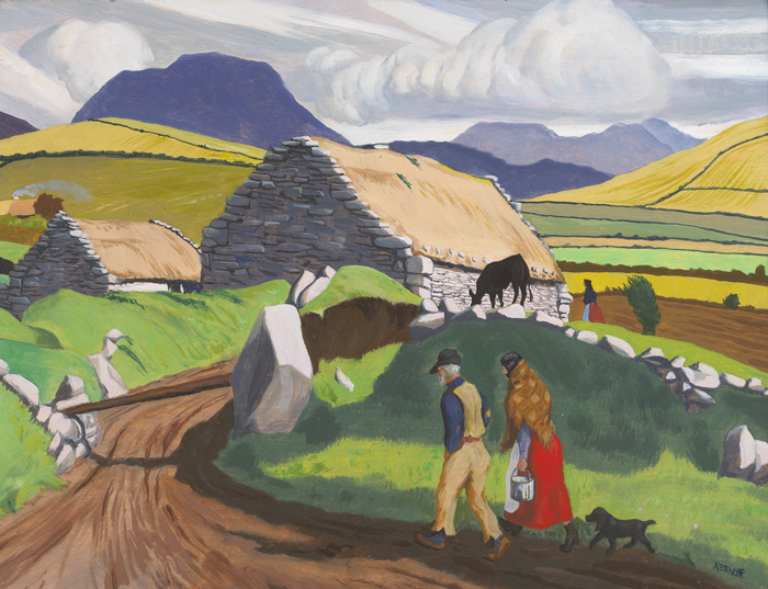 THE TWELVE PINS, RENVYLE, CONNEMARA by Harry Kernoff sold for �8,000 at Whyte's Auctions