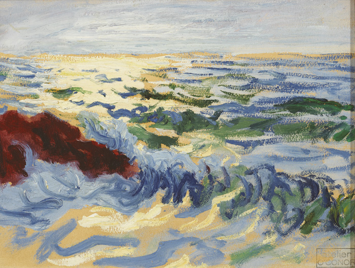 COASTAL SCENE, EVENING or TURBULENT SEA , BRITTANY, c.1898-1899 by Roderic O'Conor sold for �17,000 at Whyte's Auctions
